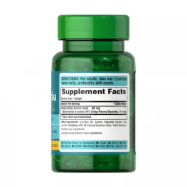 Гінкго білоба Puritans Pride Ginkgo Biloba Standardized Extract 60 mg - 120 softgels