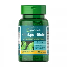 Гінкго білоба Puritans Pride Ginkgo Biloba Standardized Extract 60 mg - 120 softgels