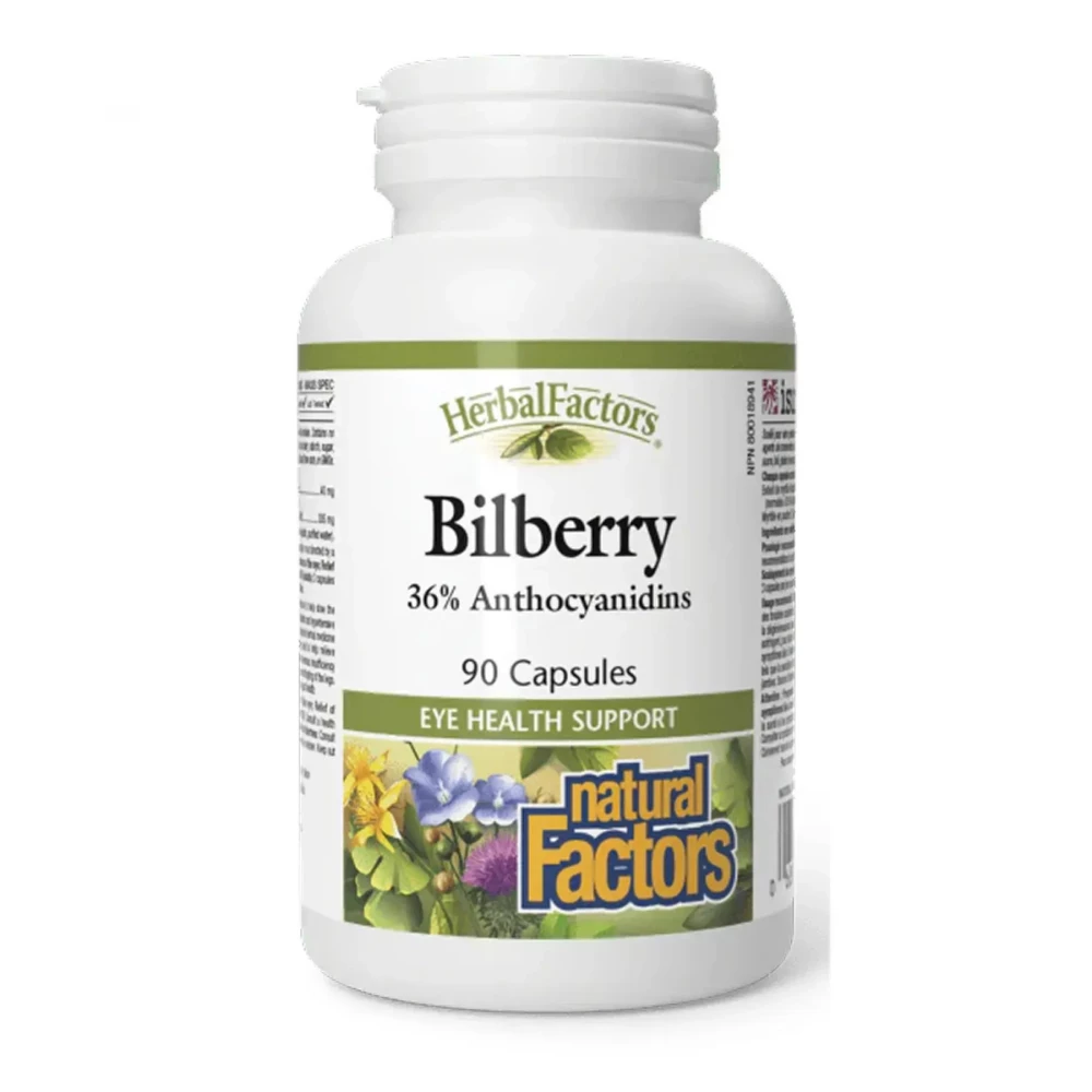 Екстракт Чорниці Natural Factors Bilberry 40 mg - 90 caps