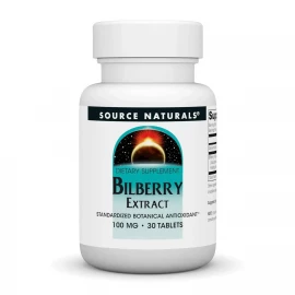 Экстракт Черники Source Naturals Bilberry Extract 100 mg - 30 tabs