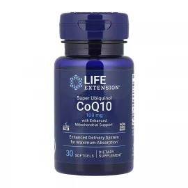 Коензим Life Extension Super Ubiquinol CoQ10 with Enhanced Mitochondrial Support 100 mg 30 softgels