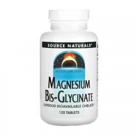 Магній Бісгліцинат Source Naturals Magnesium Bis-Glycinate - 120 tabs