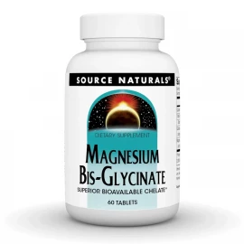 Магній Бісгліцинат Source Naturals Magnesium Bis-Glycinate - 60 tabs