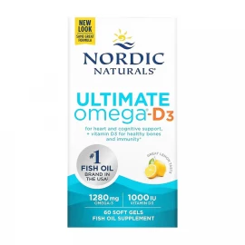 Омега-3 та Вітамін D3 Nordic Naturals Ultimate Omega-D3 - 60 softgels