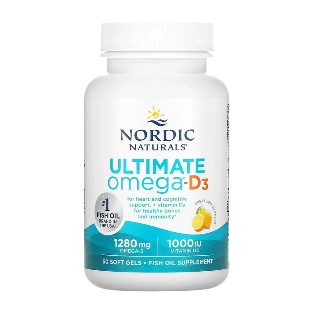 Омега-3 та Вітамін D3 Nordic Naturals Ultimate Omega-D3 - 60 softgels