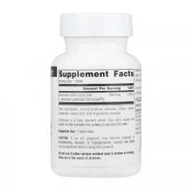 Піколінат хрому Source Naturals Ultra Chromium Picolinate 500 mcg - 60 tabs