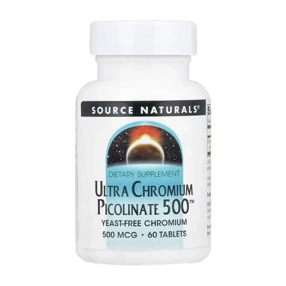 Піколінат хрому Source Naturals Ultra Chromium Picolinate 500 mcg - 60 tabs