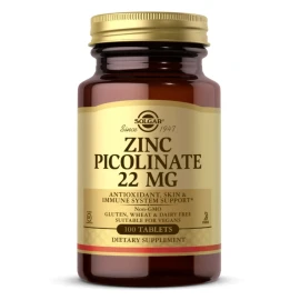 Пиколинат цинка Solgar Zinc Picolinate 22 mg - 100 tab