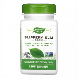 Слизький в'яз Natures Way Slippery Elm Bark - 100 vcaps