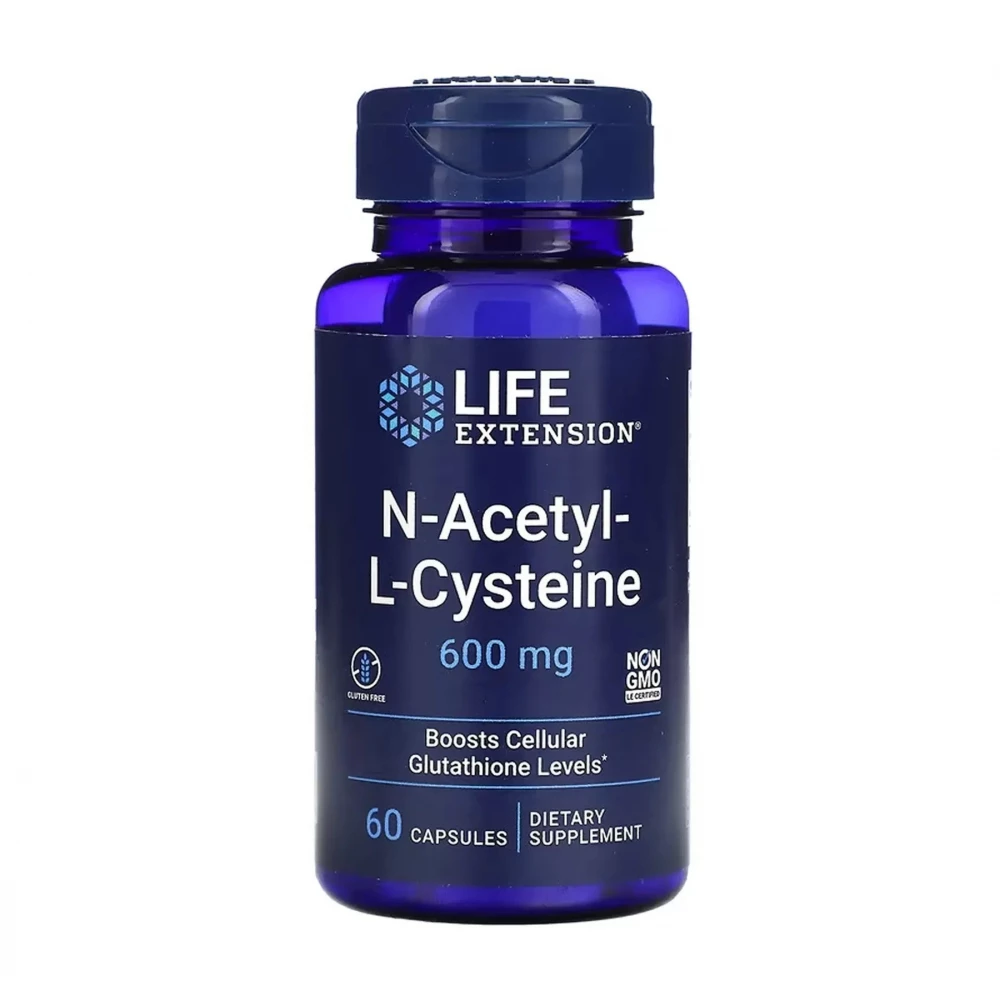 N-ацетил-L-цистеїн Life Extension N-Acetyl-L-Cysteine (NAC) 600 mg - 60 caps