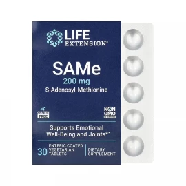 S-Аденозилметіонін Life Extension SAMe 200 mg - 30 enteric-coated vegetarian tabs