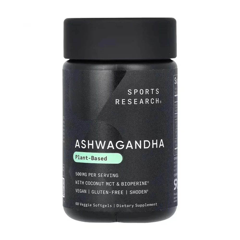 Ашваганда Sport Research Ashwagandha 500 mg - 60 veggie softgels