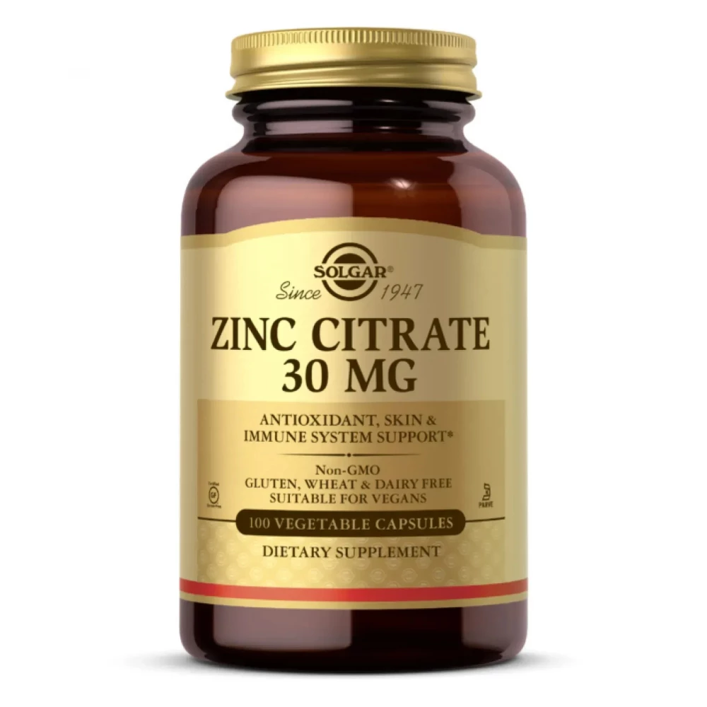 Цитрат цинка Solgar Zinc Citrate 30 mg - 100 vcaps