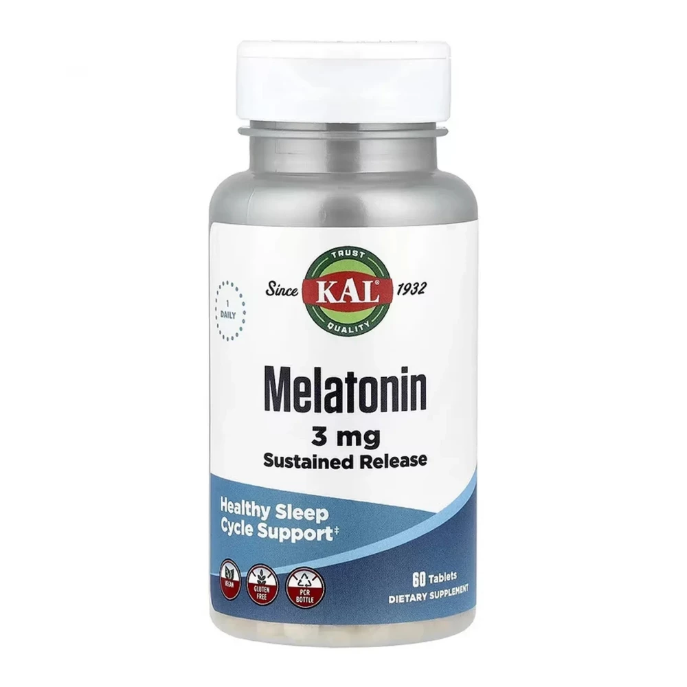 Мелатонін KAL Melatonin 3 mg - 60 tabs