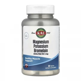 Минеральный комплекс KAL Magnesium Potassium Bromelain - 60 tabs