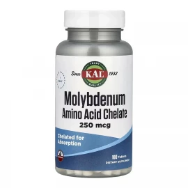 Молибден Хелат KAL Molybdenum Amino Acid Chelate 250 mcg - 100 tabs