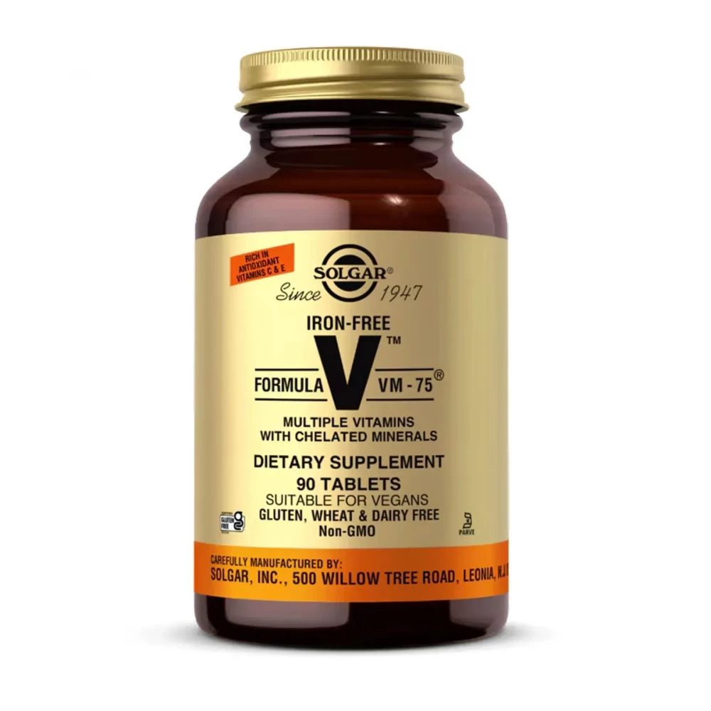 Мультивитамины Solgar Iron-Free Formula VM-75® - 90 tabs