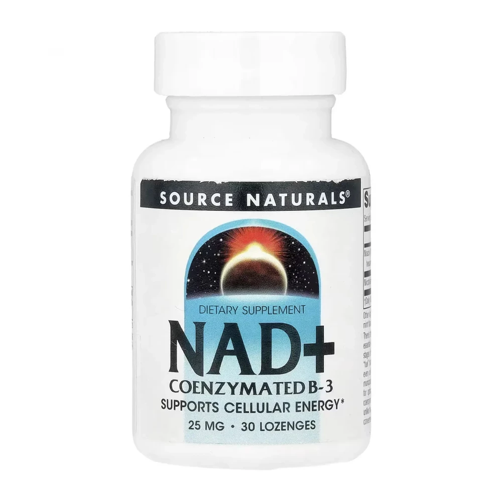 Нікотинамід Source Naturals NAD+ Coenzymated™ B-3 - 30 Lozenges