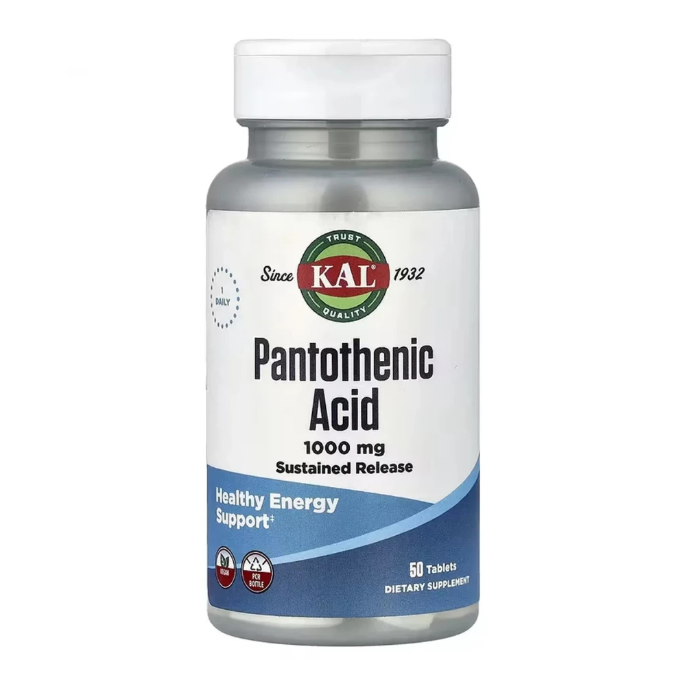 Пантотеновая кислота KAL Pantothenic Acid Sustained Release 1000 mg - 50 tabs