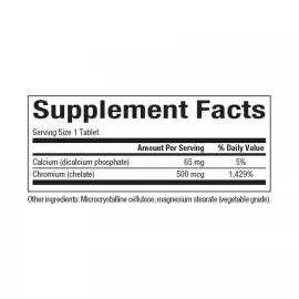 Хелат хрому Natural Factors Chromium GTF Chelate 500 mcg - 90 tabs