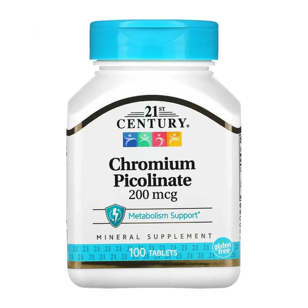 Хром піколінат 21st Century Chromium Picolinate 200 mcg - 100 tabs