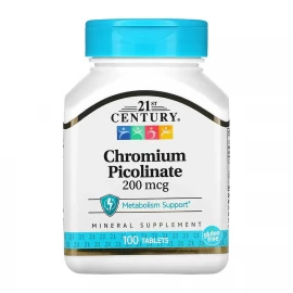 Хром піколінат 21st Century Chromium Picolinate 200 mcg - 100 tabs