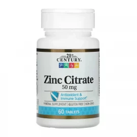 Цитрат цинку 21st Century Zinc Citrate 50 mg - 60 tabs