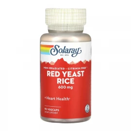 Червоний дріжджовий рис Solaray Red Yeast Rice 600 mg - 90 vcaps
