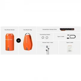Душ портативный с емкостью и насосом Flextail Tiny Shower Bag, 20 л