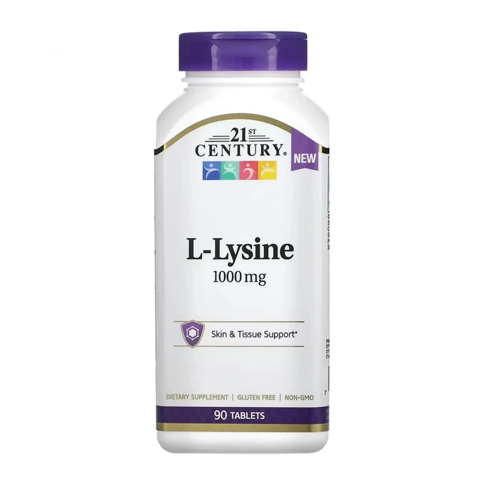 L-лізин 21st Century L-Lysine 1000 mg - 90 tabs