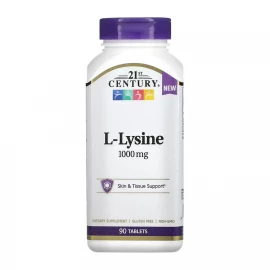 L-лізин 21st Century L-Lysine 1000 mg - 90 tabs