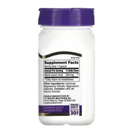 Альфа-ліпоєва кислота 21st Century Alpha Lipoic Acid 200 mg - 60 caps