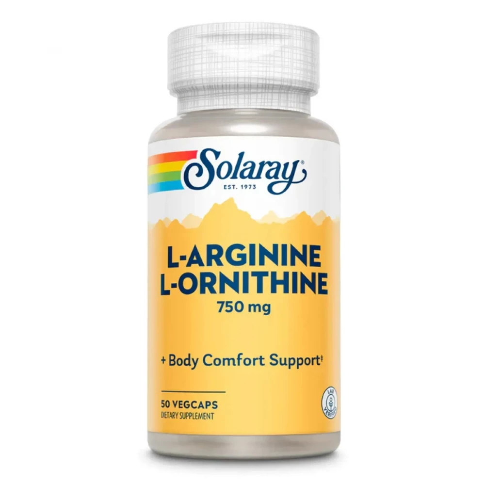 Аминокислотный комплекс Solaray L-Arginine L-Ornithine 750 mg - 50 vcaps