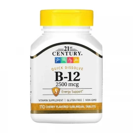 Вітамін B12 21st Century B-12 2500 mcg Sublingual - 110 tabs