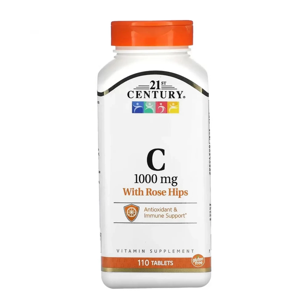 Вітамін C з шипшиною 21st Century C 1000 mg With Rose Hips - 110 tabs