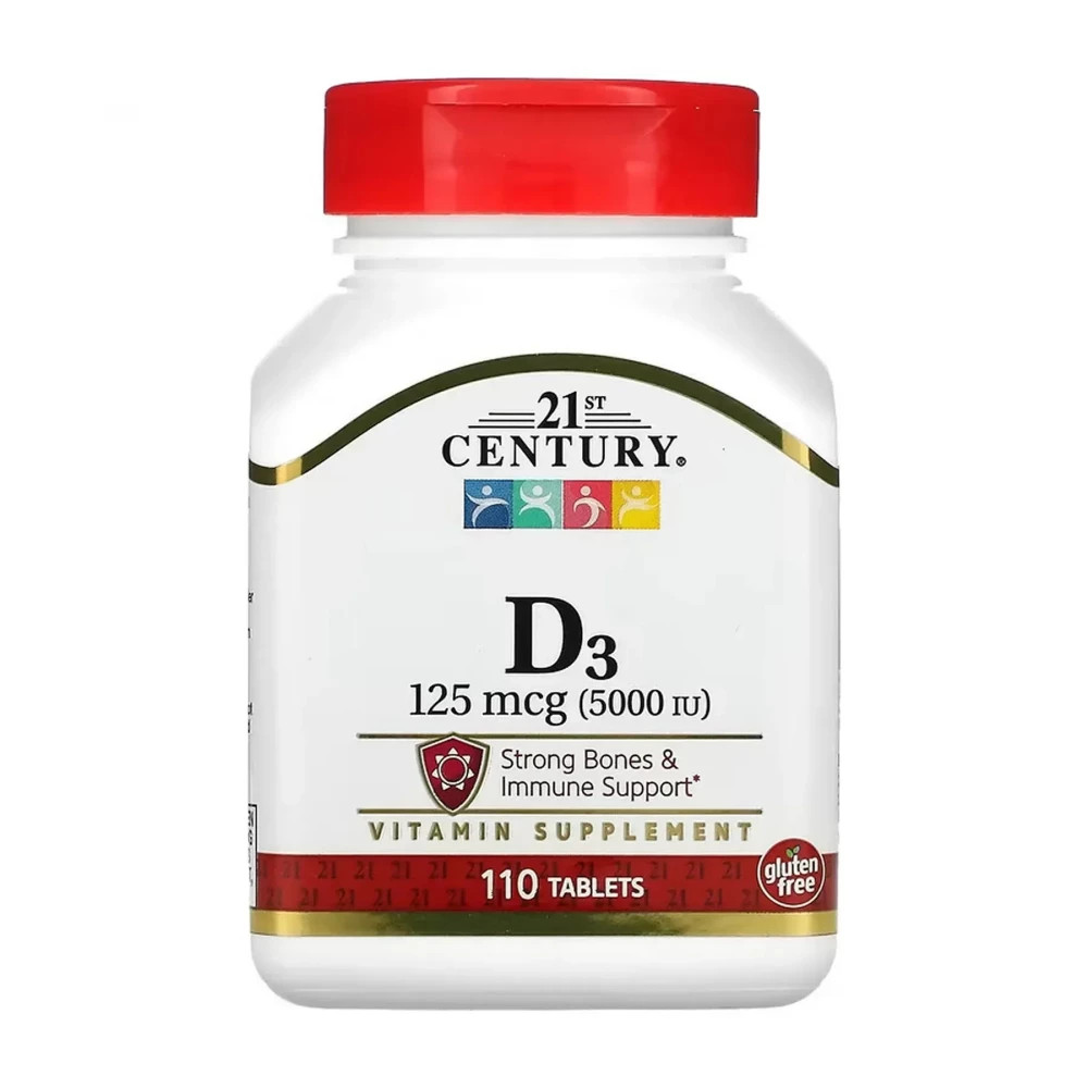 Вітамін D3 21st Century D3 125 mcg (5000 IU) - 110 tabs