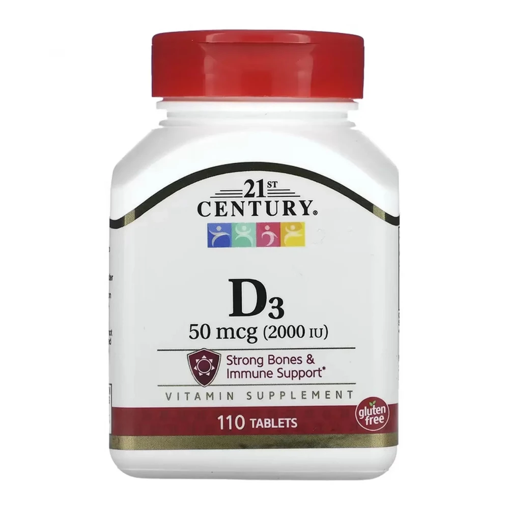 Вітамін D3 21st Century D3 50 mcg (2000 IU) - 110 tabs