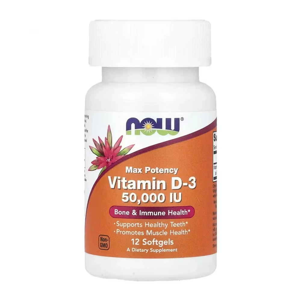 Вітамін D3 Now Foods VIT D-3 50,000 IU - 12 softgels
