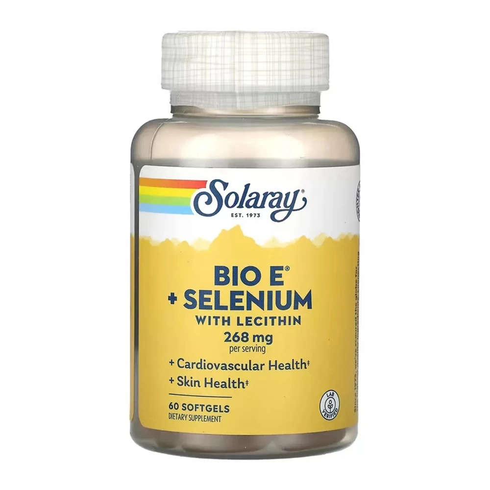 Вітамін E з Селеном Solaray Bio Vitamin E with Selenium 268 mg - 60 softgels
