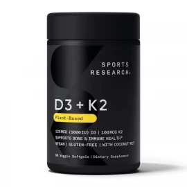 Витаминный комплекс Sport Research Vegan D3 5000 iu + Vitamin K2 100 mcg - 60 softgels