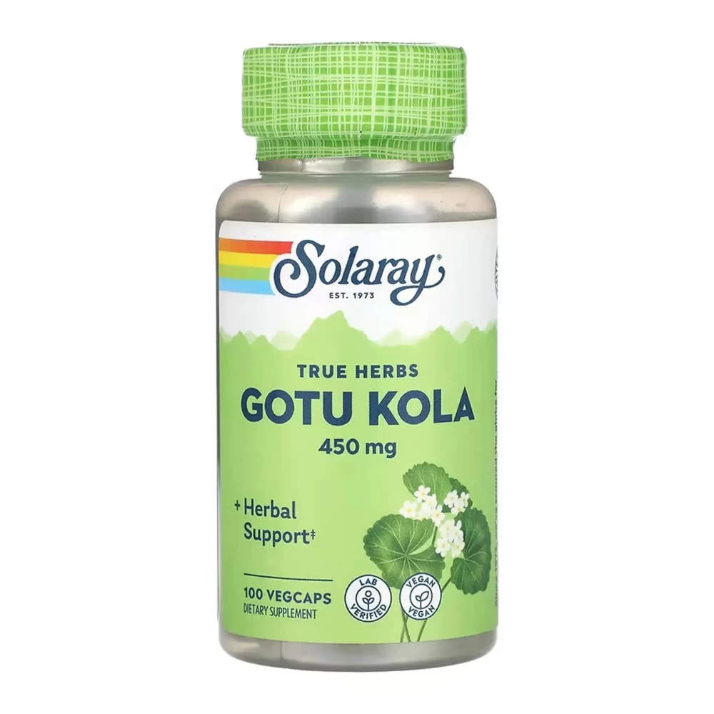 Готу кола Solaray Gotu Kola Aerial 450 mg - 100 vcaps
