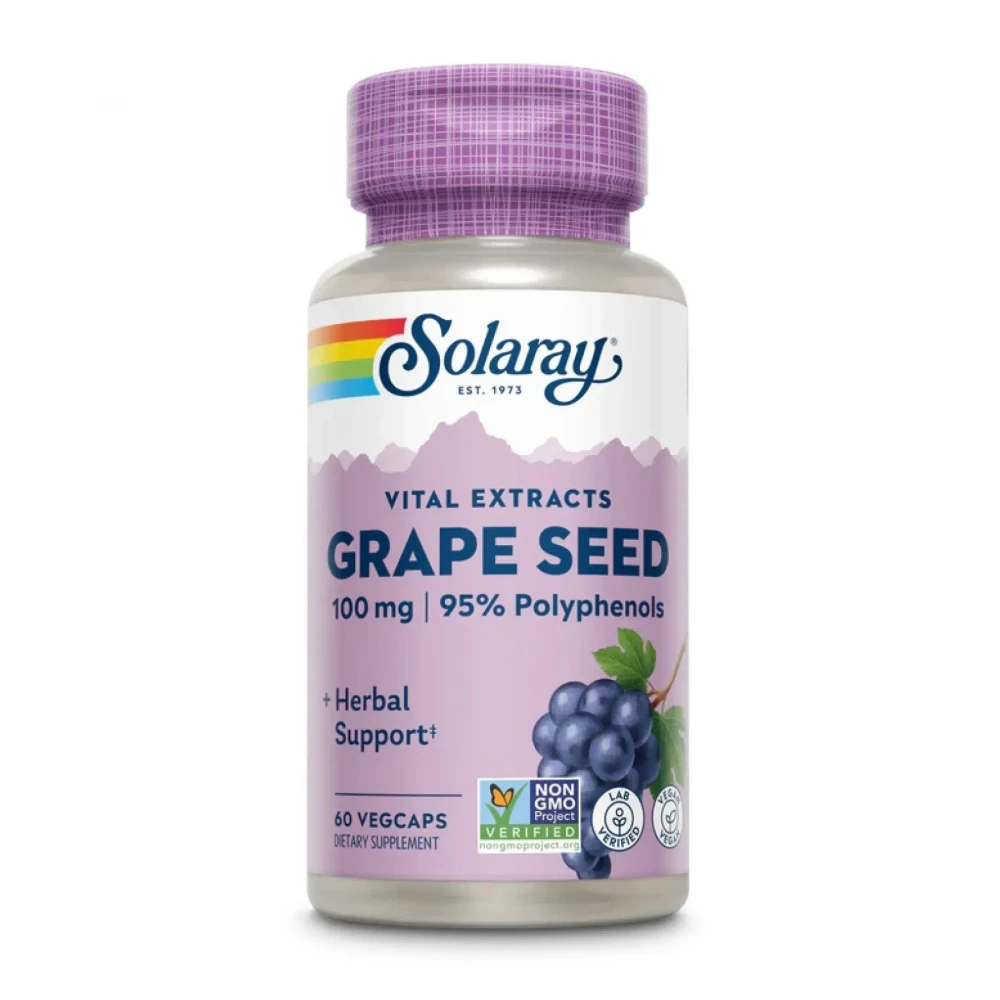 Экстракт виноградных косточек Solaray Grape Seed Extract 100 mg - 60 vcaps