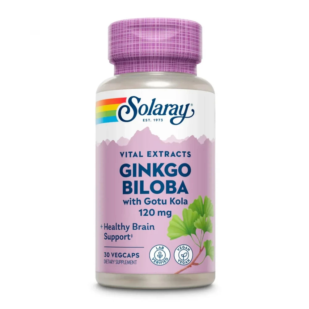 Экстракт Гинкго Билоба Solaray Ginkgo Biloba Extract One 120 mg - 30 vcaps