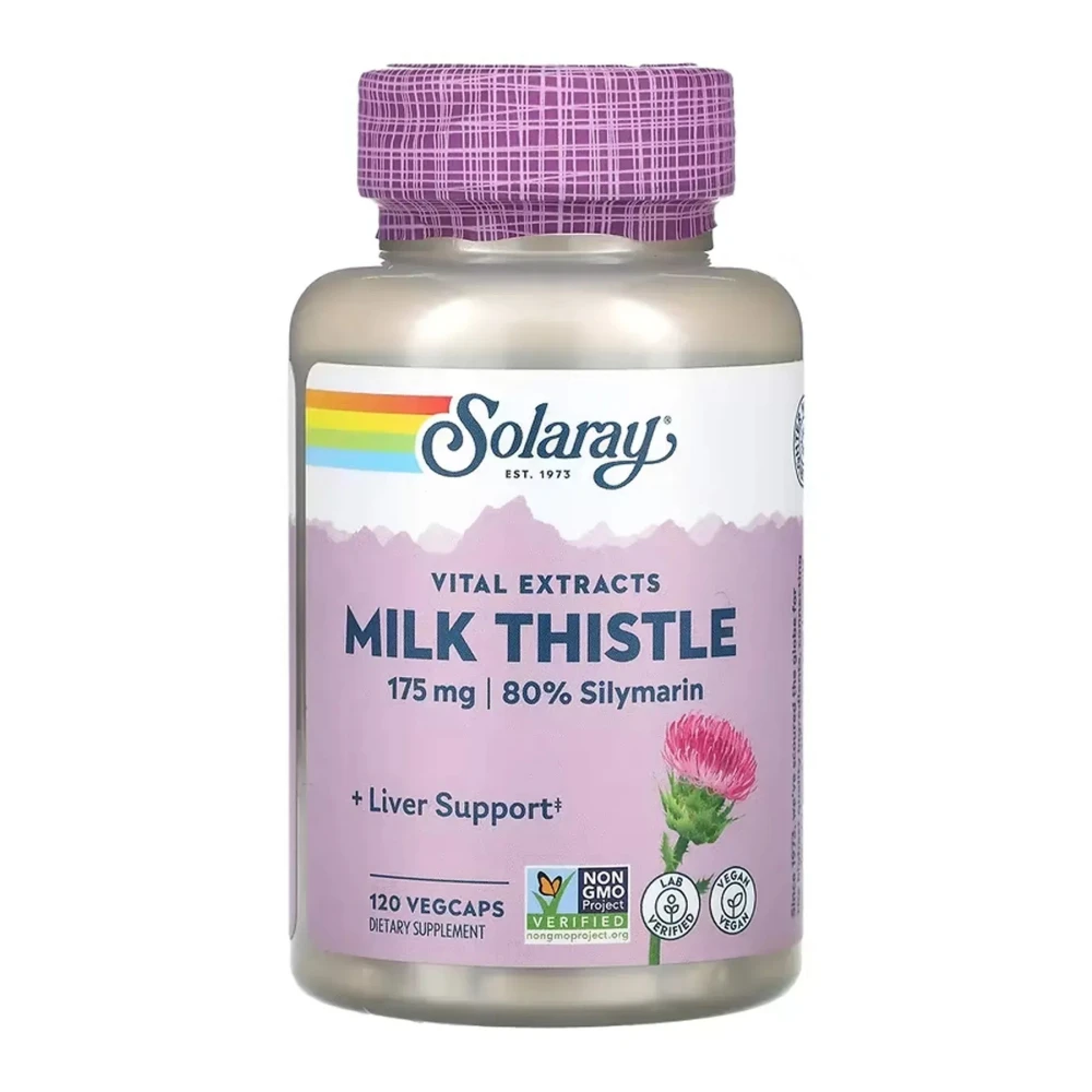 Екстракт насіння розторопші Solaray Milk Thistle Seed Extract 175 mg - 120 vcaps