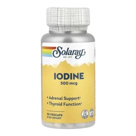 Йод Solaray Iodine 500 mcg - 30 vcaps