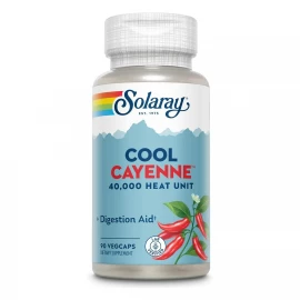 Кайєнський перець Solaray Cool Cayenne Pepper 40,000 HU 600 mg - 90 vcaps