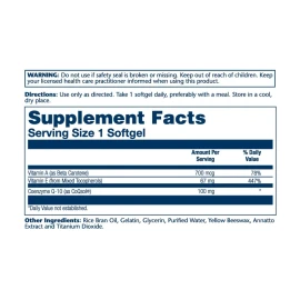 Коензим Q10 Solaray Bio CoQ10 100 mg - 30 softgels