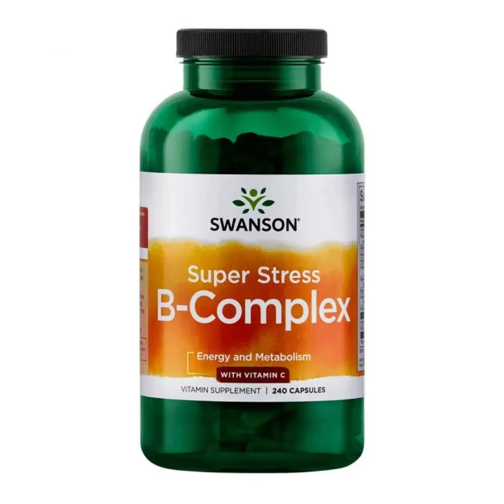 Комплекс с витамином C Swanson Super Stress B-Complex with Vitamin C - 240 caps
