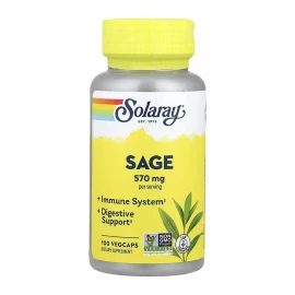Листя шавлії Solaray Organically Grown Sage Leaf 570 mg - 100 vcaps