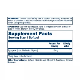 Лікопін Solaray Lycopene 10 mg - 60 vcaps